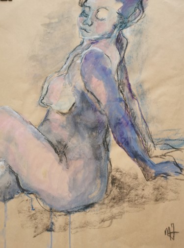 Drawing titled "Lilou" by Marijo Ponce Fest, Original Artwork, Pastel