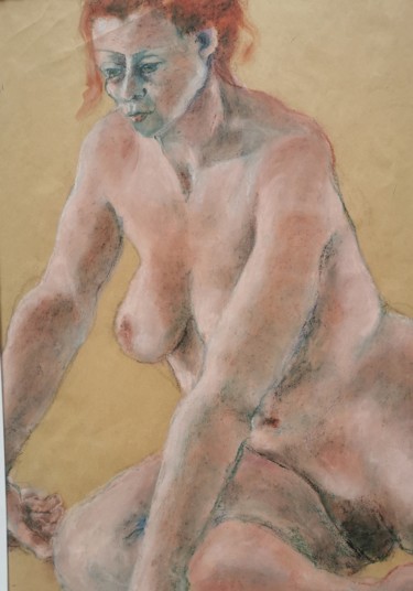 Zeichnungen mit dem Titel "Mylaine" von Marijo Ponce Fest, Original-Kunstwerk, Pastell