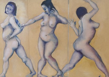 "Triptyque - Triptych" başlıklı Resim Marijo Ponce Fest tarafından, Orijinal sanat, Akrilik