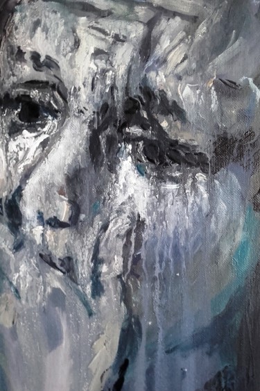 Dessin intitulée "Larmes de pluie - T…" par Marijo Ponce Fest, Œuvre d'art originale, Acrylique