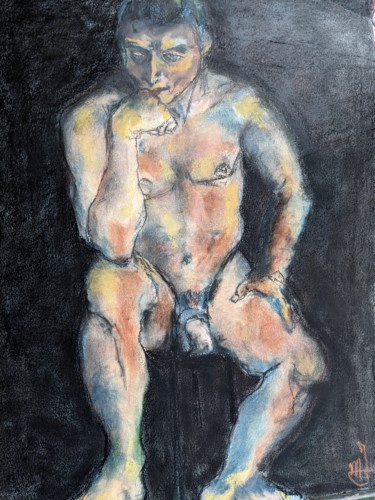 Drawing titled "Paolo" by Marijo Ponce Fest, Original Artwork, Pastel