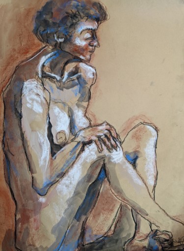 Drawing titled "Betty" by Marijo Ponce Fest, Original Artwork, Pastel