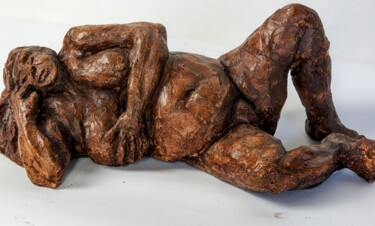 Скульптура под названием "Rond'heures" - Marijo Ponce Fest, Подлинное произведение искусства, Терракота