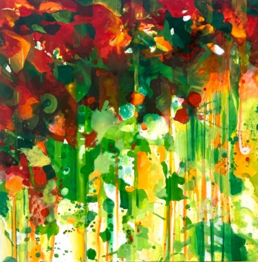 Peinture intitulée "Salade de fruits" par Marika Perros, Œuvre d'art originale, Huile Monté sur Châssis en bois