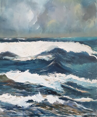 Pittura intitolato "Wild water" da Marike Koot, Opera d'arte originale, Acrilico