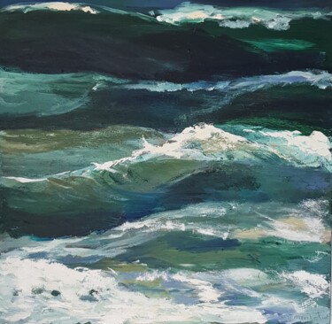 Pittura intitolato "The Ocean" da Marike Koot, Opera d'arte originale, Acrilico
