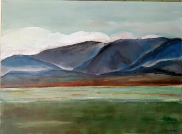 Pintura intitulada "Blue mountains" por Marike Koot, Obras de arte originais, Acrílico