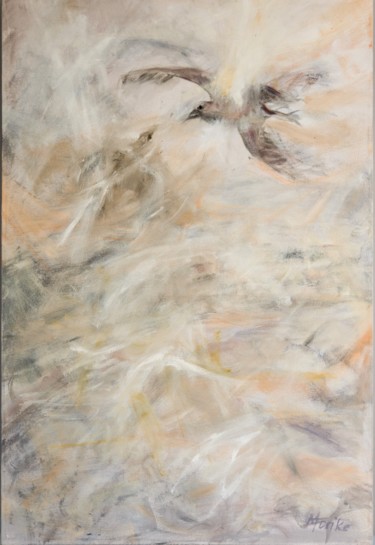 Painting titled "birds in flight" by Marike Naude Art, Original Artwork, Oil