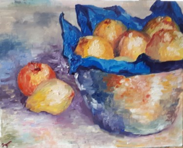 Peinture intitulée "fruits" par Marie-Laure Aymoz, Œuvre d'art originale, Huile