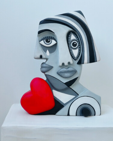 Sculpture titled "Yearning for you" by Marilene Salles, Original Artwork, Resin