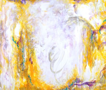 Картина под названием "SUN RAYS BATH" - Marilion, Подлинное произведение искусства, Акрил Установлен на Деревянная рама для…