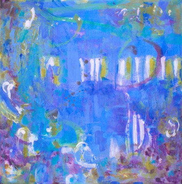 Schilderij getiteld "BLU BLUES II" door Marilion, Origineel Kunstwerk, Acryl