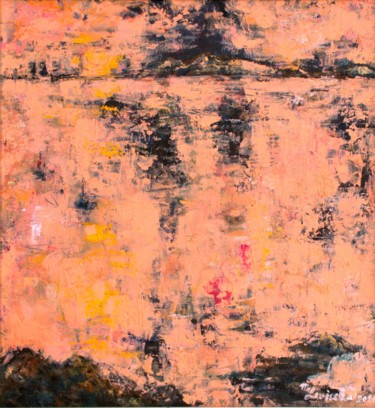 Картина под названием "BREAK OF DAY" - Marilion, Подлинное произведение искусства, Масло Установлен на Деревянная панель