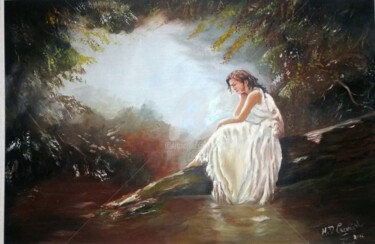 Pintura intitulada "tranquilidad" por Marilo, Obras de arte originais, Óleo