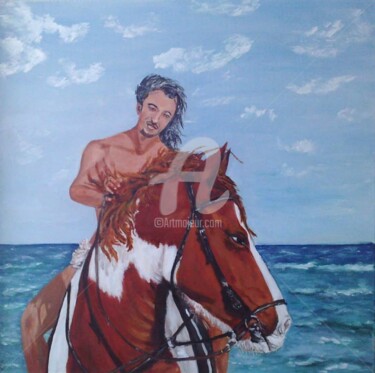 Malerei mit dem Titel "libre paseando en e…" von Marilo, Original-Kunstwerk, Öl
