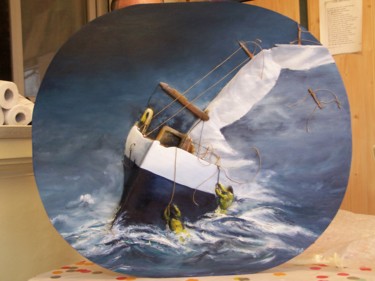 Peinture intitulée "naufrage" par Marilyn Bourgois, Œuvre d'art originale, Autre