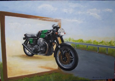 Malarstwo zatytułowany „moto” autorstwa Marilyn Bourgois, Oryginalna praca