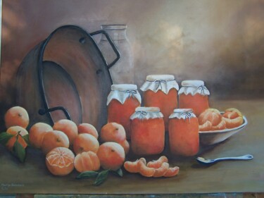 Peinture intitulée "Confiture de maman" par Marilyn Bourgois, Œuvre d'art originale, Huile