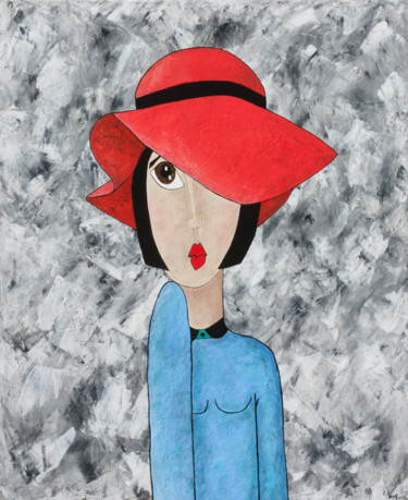 Painting titled "Anna" by Marilyn Cantrel, Original Artwork, Acrylic Mounted on Wood Stretcher frame