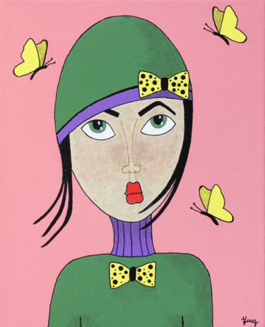 Painting titled "Betty" by Marilyn Cantrel, Original Artwork, Acrylic Mounted on Wood Stretcher frame