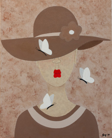 Peinture intitulée "Flavie" par Marilyn Cantrel, Œuvre d'art originale, Acrylique Monté sur Châssis en bois