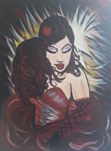 Painting titled "Danseuse espagnole" by Marilyn, Original Artwork, Acrylic