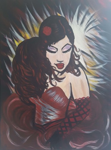 Peinture intitulée "Danseuse espagnole" par Marilyn, Œuvre d'art originale, Acrylique