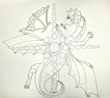Drawing titled "Dragonbutterfly.jpg" by Mkrartworks, Original Artwork