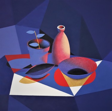 Malerei mit dem Titel ""Stilleben."" von Marie Ruda, Original-Kunstwerk, Acryl