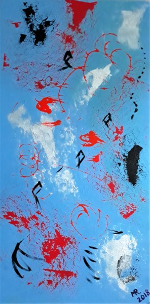 Pittura intitolato ""Die vorgestellte W…" da Marie Ruda, Opera d'arte originale, Acrilico