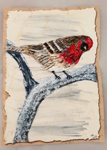 Drawing titled "Goldfinch." by Marie Ruda, Original Artwork, Watercolor