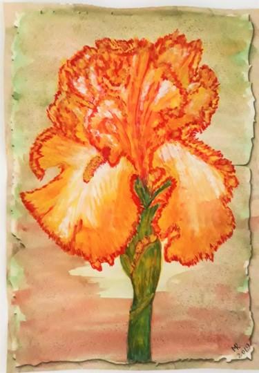 Dibujo titulada "Solar iris." por Marie Ruda, Obra de arte original, Acuarela