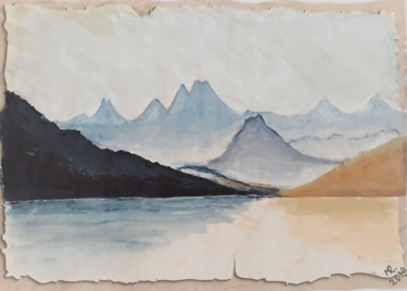 Zeichnungen mit dem Titel "Serenity" von Marie Ruda, Original-Kunstwerk, Aquarell