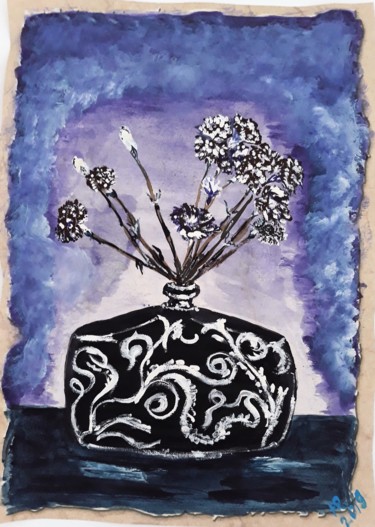 Desenho intitulada "In a lilac haze." por Marie Ruda, Obras de arte originais, Outro