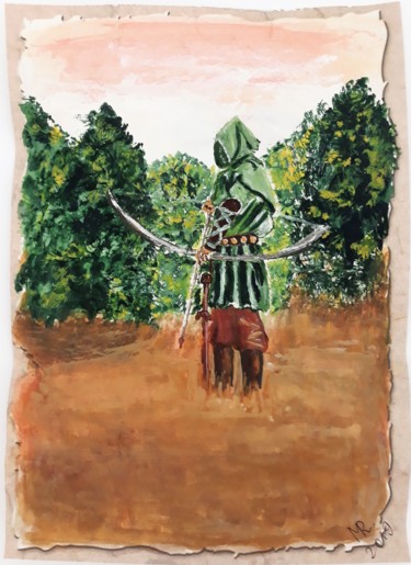 「Robin Hood」というタイトルの描画 Marie Rudaによって, オリジナルのアートワーク, 水彩画