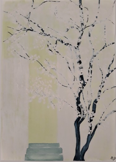 Pittura intitolato "Melody of spring." da Marie Ruda, Opera d'arte originale, Acquarello