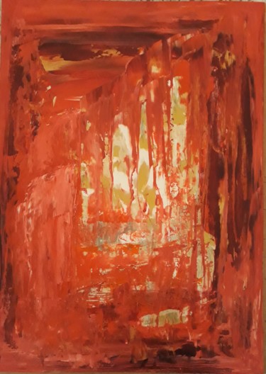 Painting titled "A dream about a red…" by Marie Ruda, Original Artwork, Oil