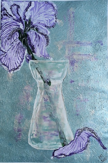 Painting titled "Still life-009." by Marie Ruda, Original Artwork, Acrylic