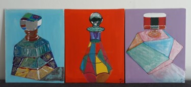 Malerei mit dem Titel "Perfumery(Triptych)." von Marie Ruda, Original-Kunstwerk, Acryl