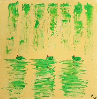 Pittura intitolato "The water ease." da Marie Ruda, Opera d'arte originale, Olio