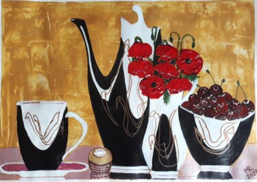 Painting titled "Still life-26." by Marie Ruda, Original Artwork, Acrylic