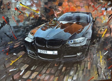 Dessin intitulée "BMW M3" par Marina Abajdulina (Abokh), Œuvre d'art originale, Acrylique