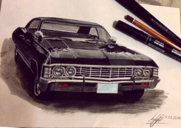 Drawing titled "Impala" by Marina Abajdulina (Abokh), Original Artwork, Watercolor