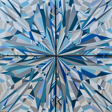 Peinture intitulée "Crystal Blue" par Marina Astakhova, Œuvre d'art originale, Acrylique