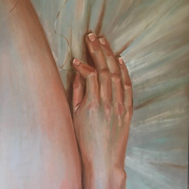 Peinture intitulée "Female hand" par Marina Babintseva, Œuvre d'art originale, Huile