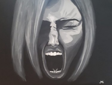 Peinture intitulée "La colère" par Marina Bassano, Œuvre d'art originale, Acrylique Monté sur Châssis en bois