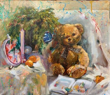 Картина под названием "Детство" - Марина Березина, Подлинное произведение искусства, Масло