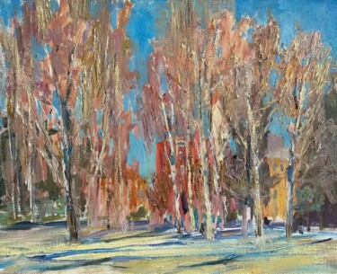 Картина под названием "Spring City Park" - Марина Березина, Подлинное произведение искусства, Масло