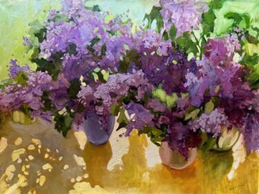 Картина под названием "Scent of lilac" - Марина Березина, Подлинное произведение искусства, Масло