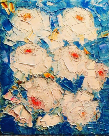 Картина под названием "В сапфирах" - Marina Budnikova, Подлинное произведение искусства, Масло